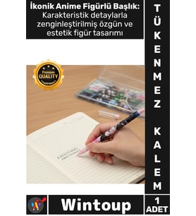 #Kalem Çocuk Koleksiyonluk Ofis Okul Hediye Ergonomik Yazı Karakter Şık Anime Figür Tükenmez Kalem