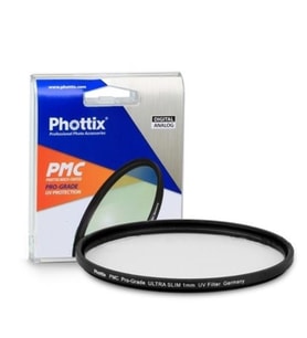 Phottix 77mm PMC Ultra Slim UV Protection Filtre (Siyah)