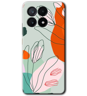 Poco x6 Pro Kılıf HD Desen Baskılı Kılıf - Vektör Çiçekler