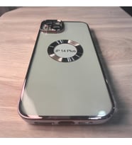 iPhone 14  Plus magsafe özellikli klasik kaliteli silikon telefon kılıfı (Pembe)