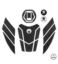 Grippatch - Bajaj Dominar 250-400 2020-2024 ile Uyumlu Kaydırmaz 6D Karbon 16 Parça Tank Pad Seti GC51