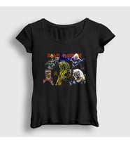 Presmono Kadın Siyah Band Iron Maiden T-Shirt 85338tt
