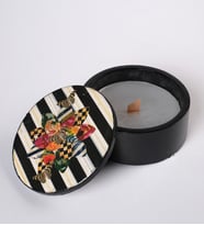 Ng Gifts El Emeği Boyalı Dekoratif Desenli Saksıda Mum