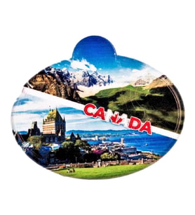 Kanada Temalı Oval Magnet (Karışık)