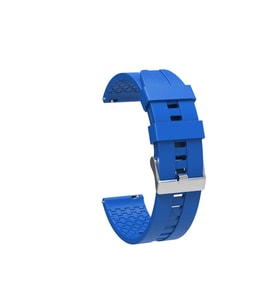 Huawei GT2 42mm 20mm Uyumlu Kordon Silikon Yumuşak Esnek Sportif KRD-23 Kayış (SAKS MAVI)