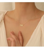 Kişiye Özel Minimal İsim Kolye 925K Gümüş (Gold) Anneler Günü Özel