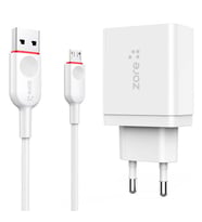 Zore XMac Serisi ZR-X2 Micro 2 in 1 Şarj Seti (Beyaz)