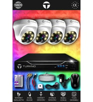 TURKNO 4 Kameralı Domie 4 İç Kamera Set HDD'siz Full HD Renkli Gece Görüşlü Güvenlik Kamerası Sistemi