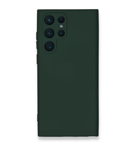 Samsung Galaxy S23 Ultra Kılıf Nano İçi Kadife Silikon - Koyu Yeşil