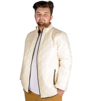 Mode XL Büyük Beden Erkek Mont Comfort Thin Climb 21046 Ekru