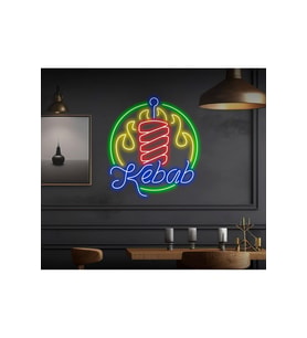 Kebab Yazılı ve Şekilli Neon Tabela