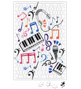 İyi Zıplayanlar Müzik Notları ve Semboller Puzzle