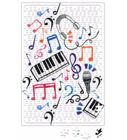 İyi Zıplayanlar Müzik Notları ve Semboller Puzzle