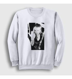 Presmono Unisex Beyaz Flip Miley Cyrus Sweatshirt 400329tt (Beyaz)