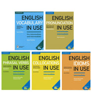 Intermediate Cambridge English Vocabulary in Use Set ( Vocabulary - Pronunciation - Collocations - idioms - Phrasal Verbs )