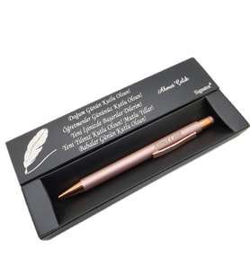 Signator® C478 Saten Rose Gold Tükenmez Kalem  İsme Özel Kalem  Hediyelik Kalem (Karışık)