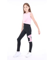 Toontoy Kız Çocuk  Dream Baskılı Tayt (Siyah)