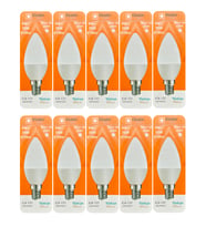 (10 Adet) Osaka 9W (70W) Beyaz Işık (6500K) E14 Duylu (İnce Duy) Led Mum Ampul