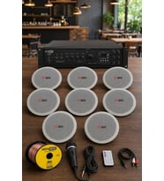Lastvoice Maxx Paket-4 Tavan Hoparlörü ve 6 Bölgeli Anfi Ses Sistemi Paketi (Full Set)