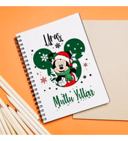 Mickey Mouse & Mutlu Yıllar Tasarımlı Defter Kişiye Özel