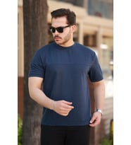 Erkek Oversize Bisiklet Yaka Kısa Kollu T-shirt