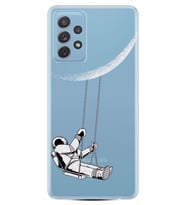 Kılıfland Samsung Galaxy A52 Kılıf Silikon Resimli Kapak Moon Astronaut 2 Stok 520