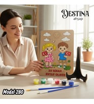 Destina Ahşap Mandala Boyama Seti- Ahşap Boyama- Model 280