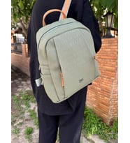 Just Polo Kadın Büyük Boy Sırt Çantası 234040MH (Yeşil - Taba)