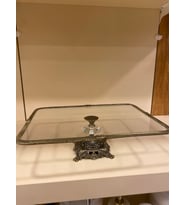 SUNUM AYAKLI DÖKÜM PİRİNÇ CAM ANTİK ESKİTME 36X26 BÜYÜKBOY