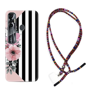 Tecno Spark 6 6 Go 8C 8 Pro 7 7 Pro Kılıf Boyun Asklı Rasta Silikon Flowers 4 1390