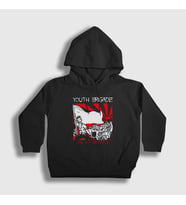 Presmono Unisex Çocuk Siyah Sink With Kalifornija Youth Brigade Kapüşonlu Sweatshirt 432352tt
