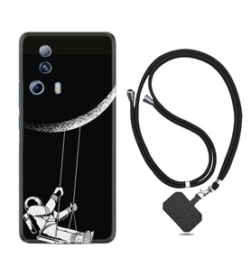 Xiaomi Mi 13 Lite Kılıf Resimli Boyun Askılı İpli Desenli Silikon Series Astronot 519