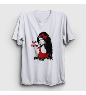 Presmono Unisex Beyaz Goodbye Amy Winehouse T-Shirt 151978tt