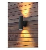 14 Watt Amber Işık Led Aplik, İç ve Dış Mekan Modern Aplik, Çift Yönlü Duvar Armatürü, Modern Aplik (Siyah)
