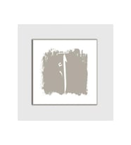 Elif Harfli Gri Modern Tablo - 107558 - 60x60 Cm