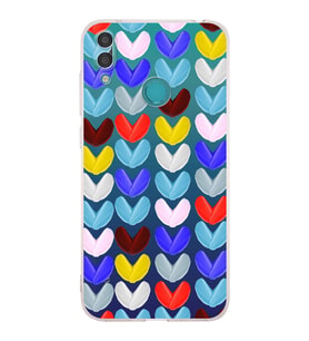 PrintiFy Huawei Y7 2019 ile Uyumlu Water Color 1  Kamera Korumalı Şeffaf  Kılıf