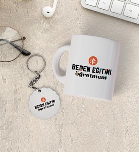 Beden Eğitimi Öğretmeni Kupa Bardak ve Anahtarlık Seti