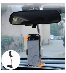 qosrix Araba Dikiz Aynasına Takılan Telefon Tutucu Oto Vlog Çekim Telefon Kamera Tutucu Ayna Tel Tutucu