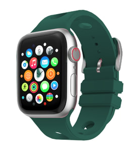 Lexroo Watch 10 42mm Delikli Tasarım KRD-147 Silikon Kordon - Koyu Yeşil