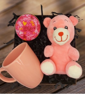 Pembe Ayıcık Ve Kupalı  Hediye Seti