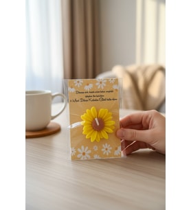 Mumelia Candles Zarif Papatya IV - Doğal Soya Hediyelik Mum - Sarı - 15 Adet