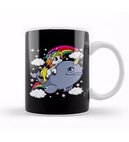 Unicorn Riding Narwhal Adorable Unicorn Of The Sea Kupa Bardak Porselen