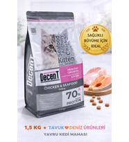 Decent Kitten Tavuk & Deniz Ürünlü Yavru Kedi Maması 1,5 Kg