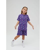 Kız Çocuk Kısa Kollu Şortlu Pamuklu Pijama Takımı (Çok Renkli)