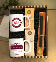 Kişiye Özel 2'li Baskılı Kupa Bardak & Kahve Dünyası Özel Seri Cappuccino Ve Latte & Tütsü Tabağı & Tütsü Hediye Seti
