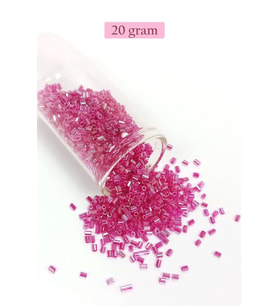 Kesme Cam Boncuk 2mm - 20 Gram - Şeffaf Pembe -BNC334