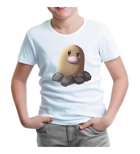 Pokemon Go - Diglett Beyaz Çocuk Tshirt