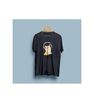 Oversize Müzik Dinleyen Kedi Tasarım Unisex T-shirt