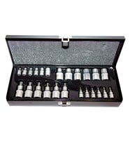 25Prç. 1/4inçve1/2inçCR-V Torx ve E Tipi Torx Lokma Seti