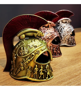 Metal Dekoratif Şövalye Miğferi
